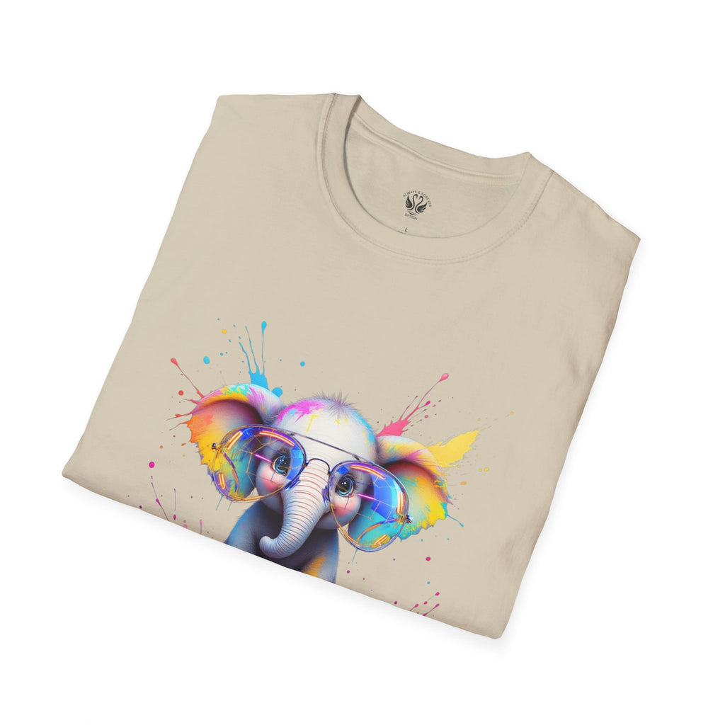 Cute Elephant Graphic T-Shirt, Fun Animal Tee, Gift for Animal Lovers, Casual Wear, Birthday, Eco-Friendly Cotton