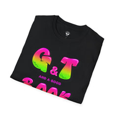 Colorful G&T Book Lover Unisex T-Shirt, Summer Vibes Tee, Gift for Readers, Casual Wear, Fun Graphic Top
