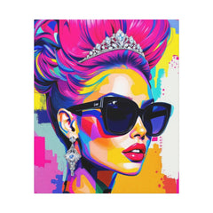 Vibrant Canvas Art Wraps - Colorful Pop Art Portrait