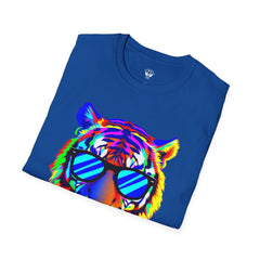 Colorful Tiger Graphic T-Shirt, Fun Apparel, Gift for Animal Lovers, Casual Wear, Summer Fashion, Festival Outfit