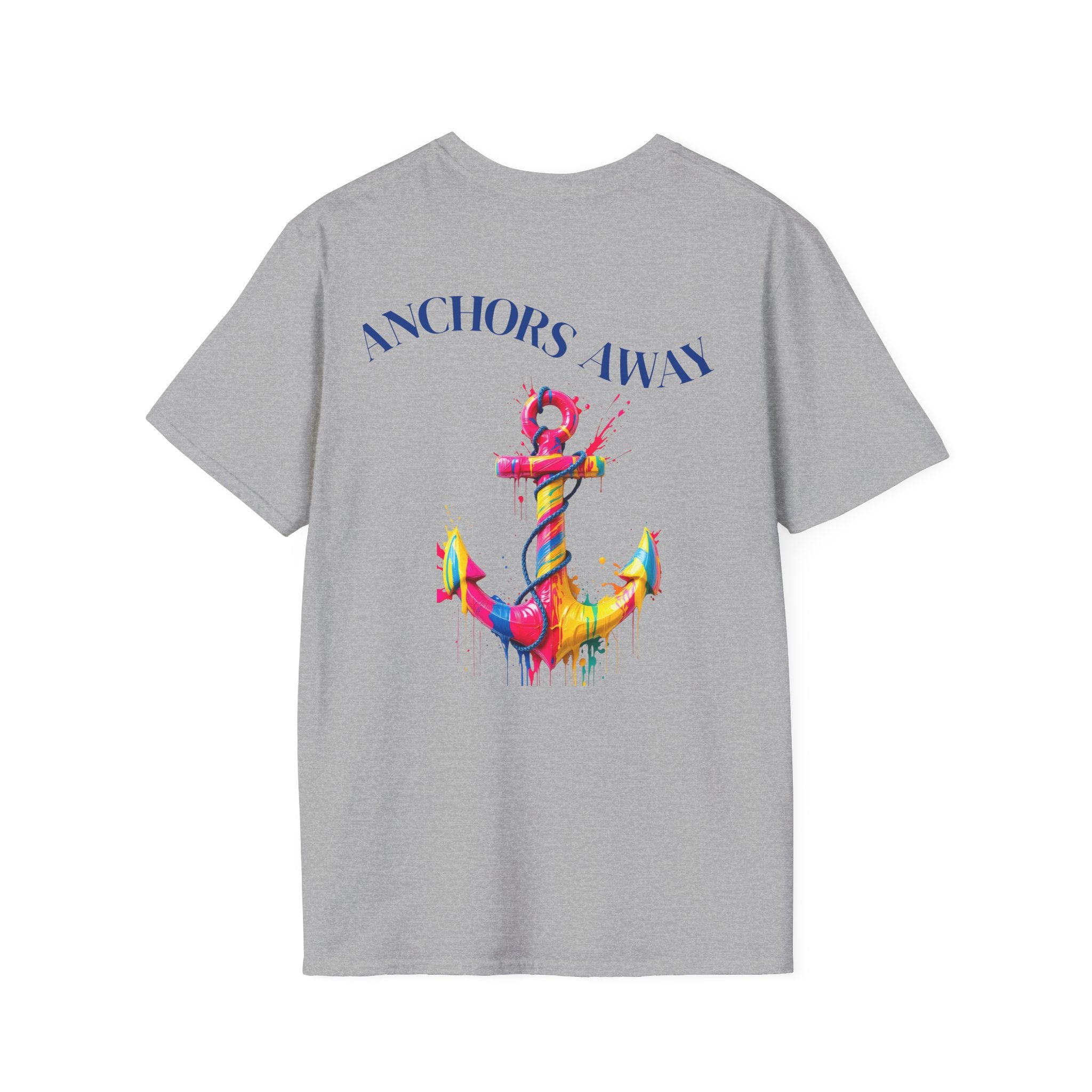 Colorful Anchor Design Unisex T-Shirt, Casual Tee, Nautical Gift, Beachwear, Summer Fashion, Gift for Sailors
