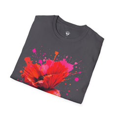 Vibrant Poppy Unisex T-Shirt, Colorful Art Tee, Summer Fashion, Gift for Nature Lovers, Casual Wear, Statement Piece