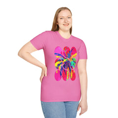 Vibrant Tropical T-Shirt, Beachwear, Summer Apparel, Casual Outfit, Gift for Friends, Festival Fashion