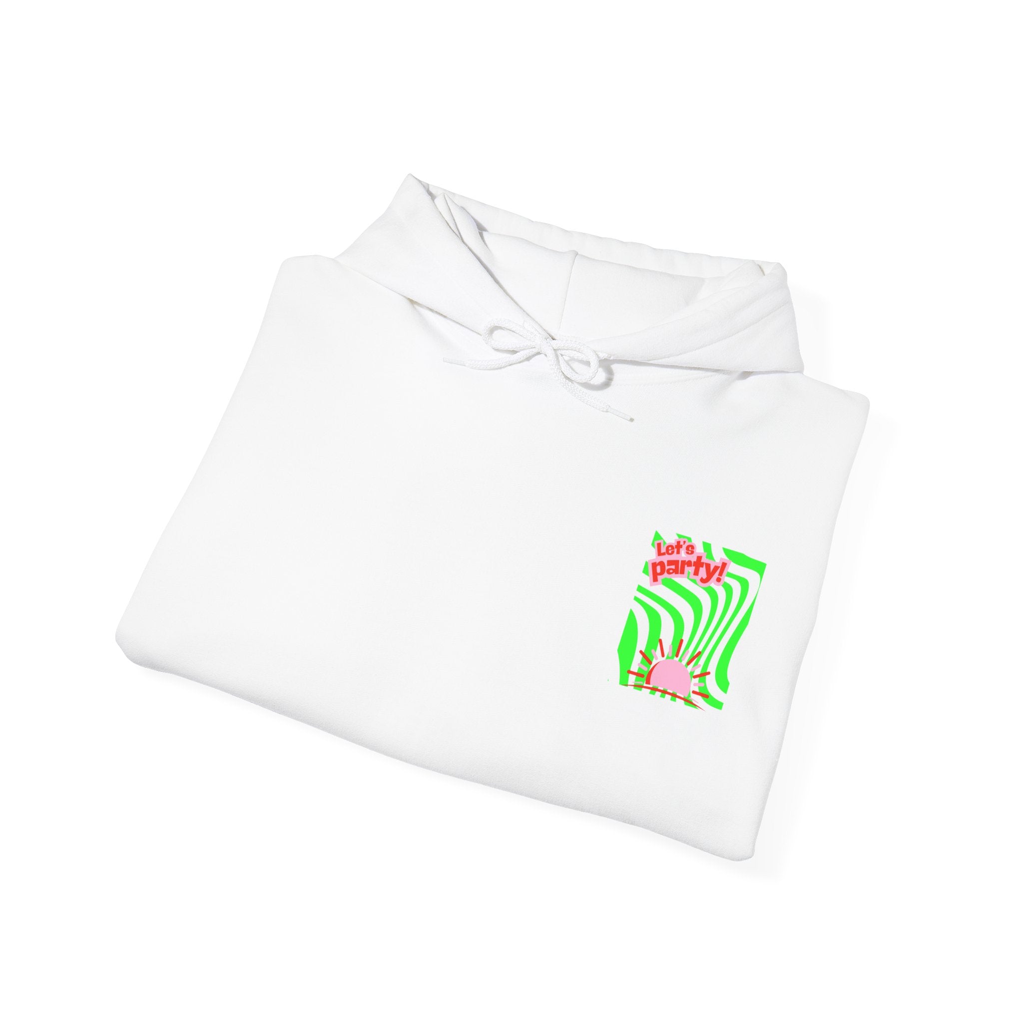 Colorful Party-Themed Hooded Sweatshirt – Perfect for Celebrations, Casual Wear, Gifts, Festivals, Unisex Style