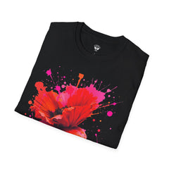 Vibrant Poppy Unisex T-Shirt, Colorful Art Tee, Summer Fashion, Gift for Nature Lovers, Casual Wear, Statement Piece
