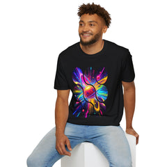 Colorful Atom Graphic T-Shirt, Unisex Casual Tee, Astronaut Art, Space Lover Gift, Festival Wear, Cosmic Vibes