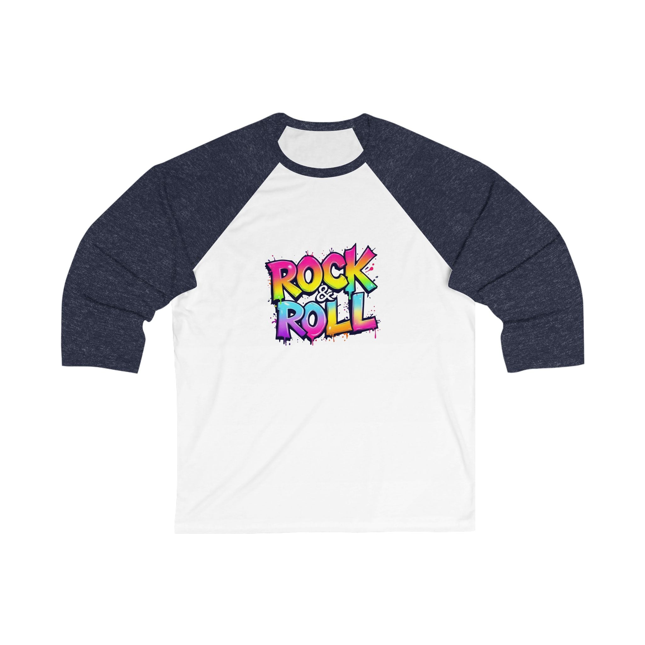 Rock & Roll Unisex Baseball Tee, Vintage Music Shirt, Fun Gift for Musicians, Concert Outfit, Retro Graphic Tee, Festive Apparel