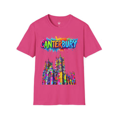 Canterbury Colorful T-Shirt | Vibrant Graphic Tee, Unisex Fashion, Travel Souvenir, Art Lovers Gift, Summer Wardrobe Essential