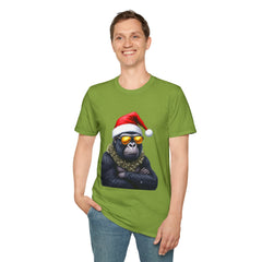 Cool Gorilla Santa T-Shirt | Funny Holiday Tee | Unisex Gift for Christmas, Party Wear, Family Gathering, Casual Style