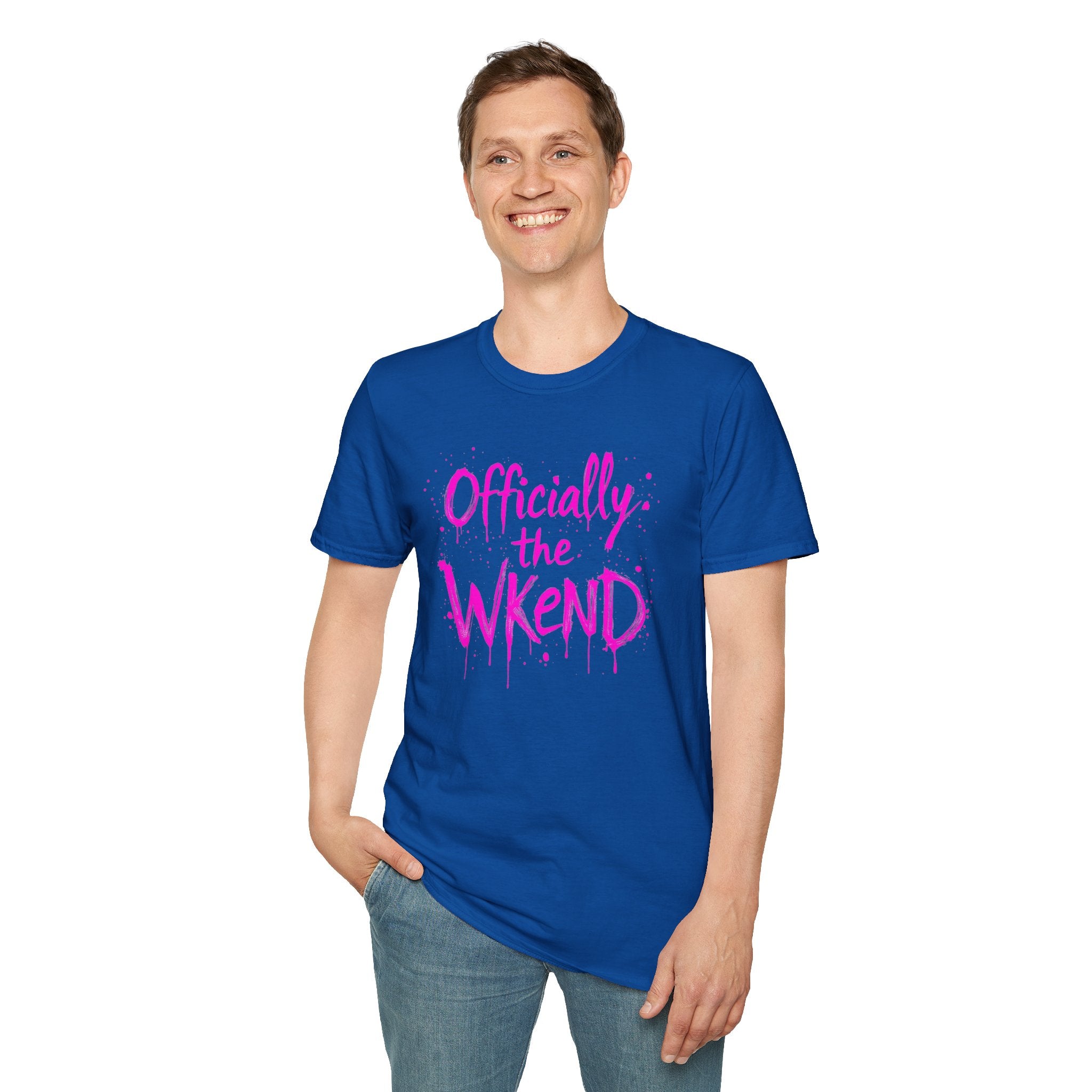Officially the Wkend Unisex T-Shirt, Weekend Shirt, Fun Graphic Tee, Casual Summer Wear, Gift for Friends, Relaxed Style