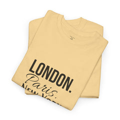 City Life Unisex Tee: London, Paris, New York Deal - Travel Shirt, Fashion Apparel, Gift for Travelers, Urban Outfit, Streetwear