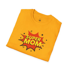 Super Mom Unisex Softstyle T-Shirt | Gift for Mother's Day, Funny Mom Tee, Birthday Present for Mom, Family Apparel, Casual Wear