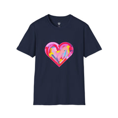 Heart Beat Unisex T-Shirt, Colorful Love Tee, Casual Graphic Tee, Gift for Friends, Valentine's Day Shirt