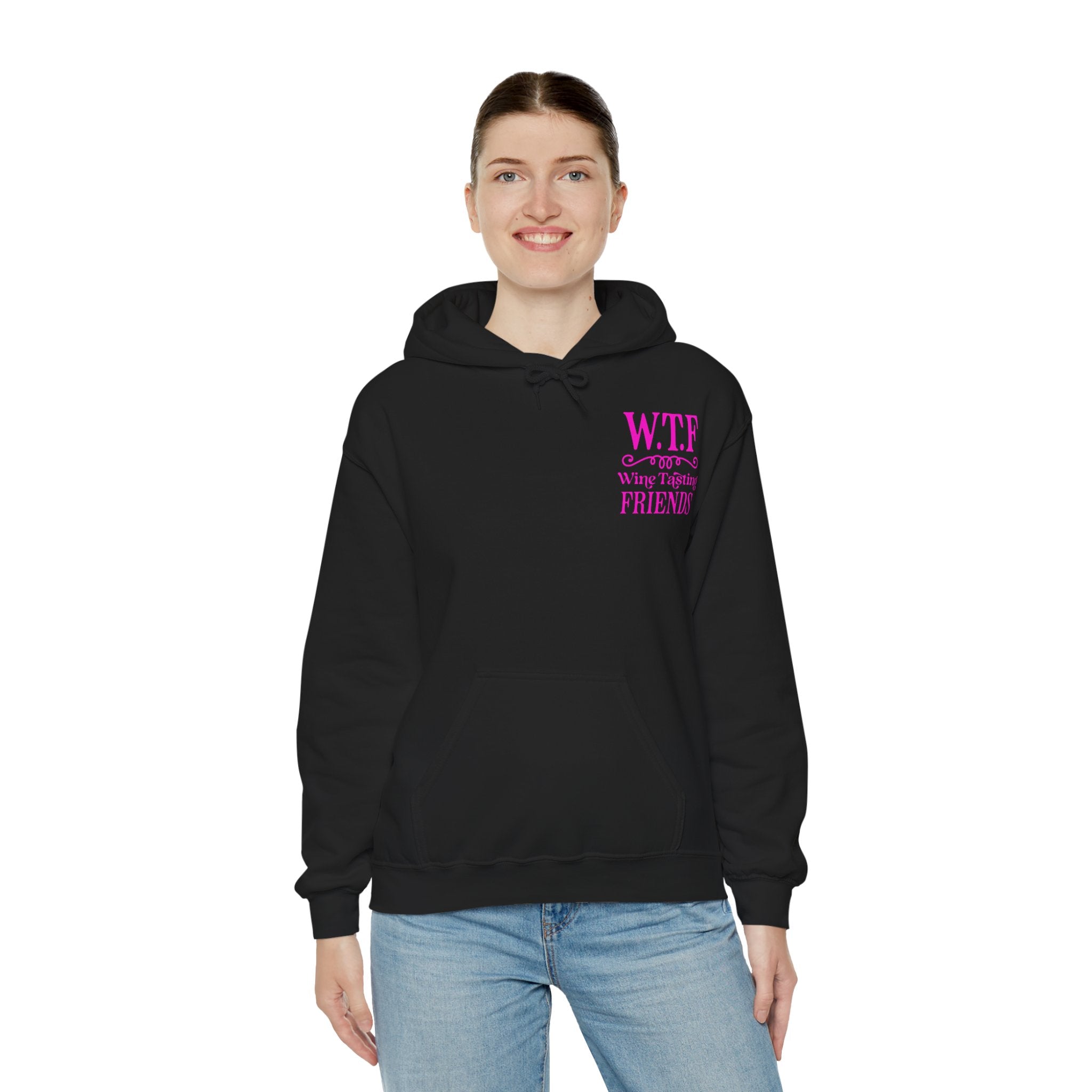 W.T.F. Wine Tasting Friends Hoodie - Unisex Heavy Blend Sweatshirt for Wine Lovers, Gift for Friends, Cozy Apparel for Tastings, Wine [...]