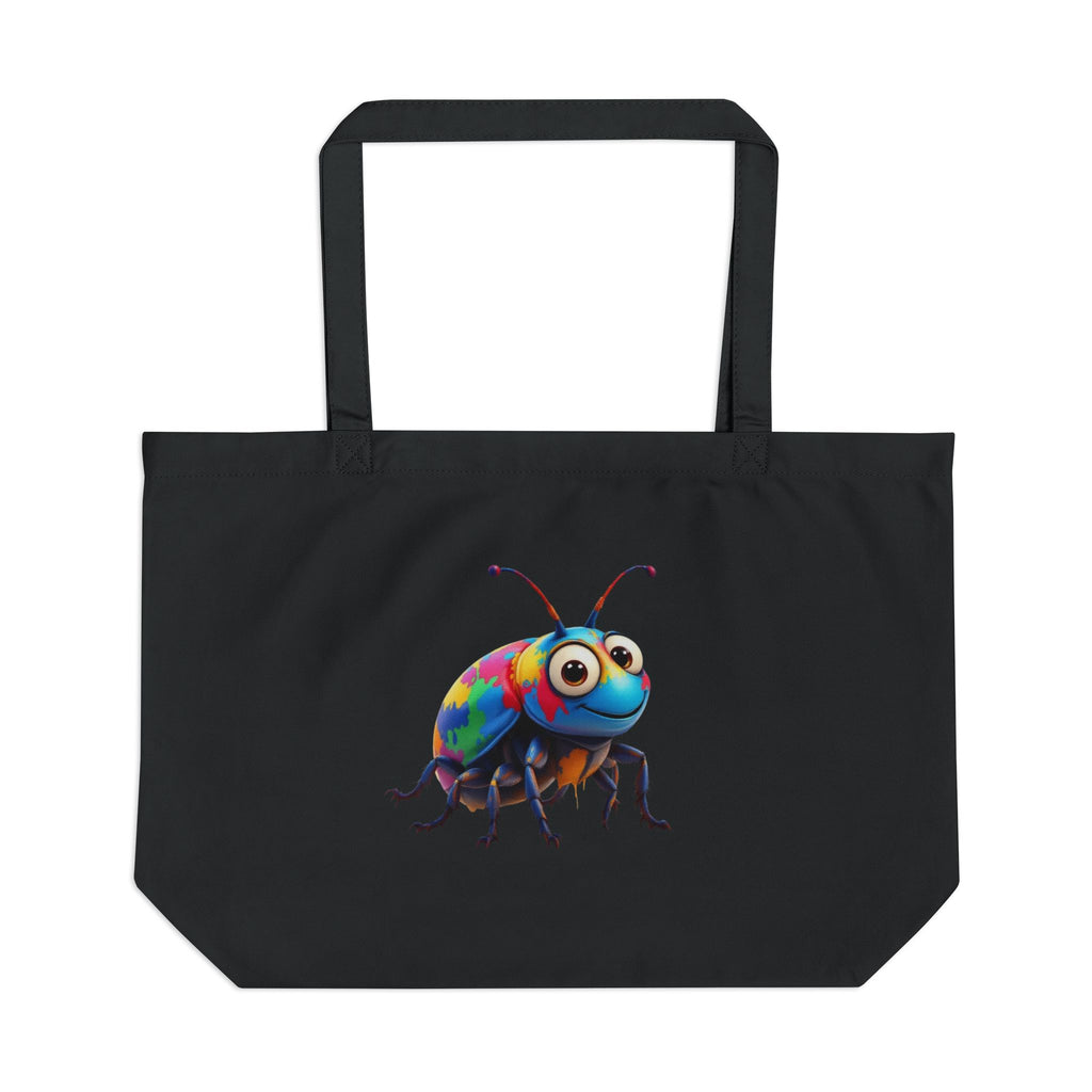 Colorful Bug Eco Tote Bag, Reusable Shopping Bag, Cute Insect Tote, Summer Beach Bag, Gift for Nature Lovers