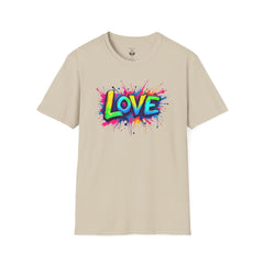 Colorful Love Unisex T-Shirt, Casual Wear, Gift for Him/Her, Valentine's Day, Family Reunion, Streetwear