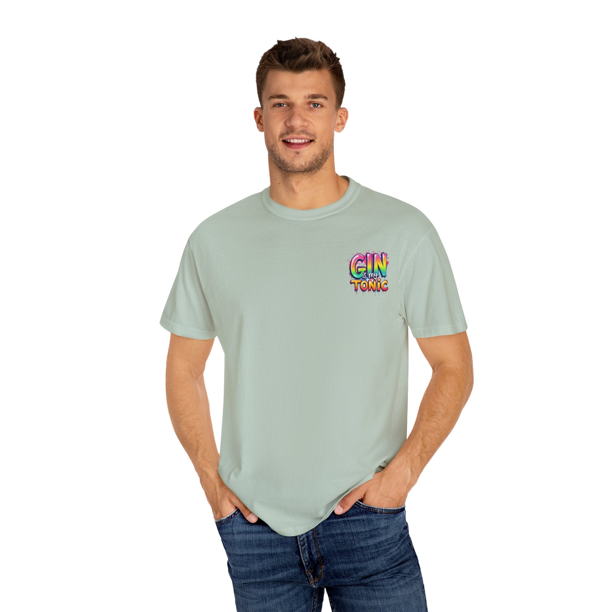 Gin is my Tonic Graphic T-Shirt, Unisex Vintage Tee, Perfect for Festivals, Beach Days, and Casual Wear, Gift for Sun Lovers