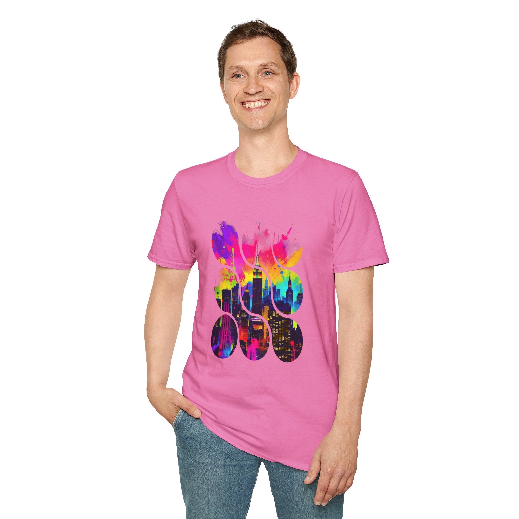 Vibrant Abstract Art T-Shirt | Unisex Graphic Tee, Casual Wear, Birthday Gift, Art Lovers Gift, Unique Fashion Statement