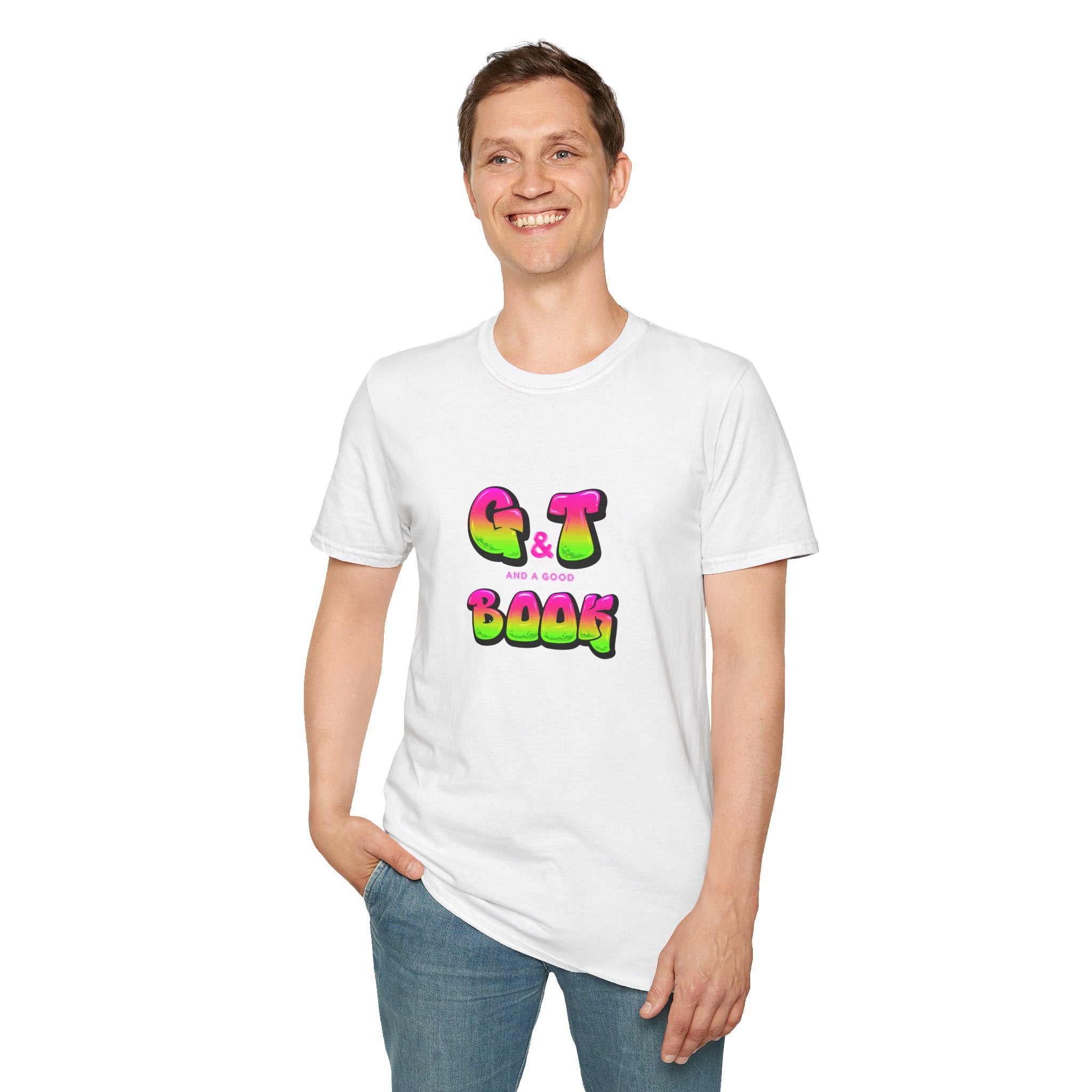 Colorful G&T Book Lover Unisex T-Shirt, Summer Vibes Tee, Gift for Readers, Casual Wear, Fun Graphic Top