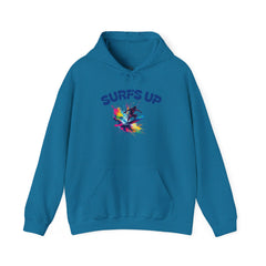 Surf's Up Unisex Heavy Blend Hooded Sweatshirt - Vibrant Beachwear for Surfers