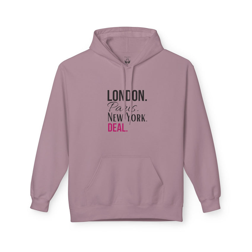 Stylish Travel Cities Hoodie - London, Paris, New York Design, Cozy Unisex Sweatshirt, Travel Lover Gift, Trendy Fashion