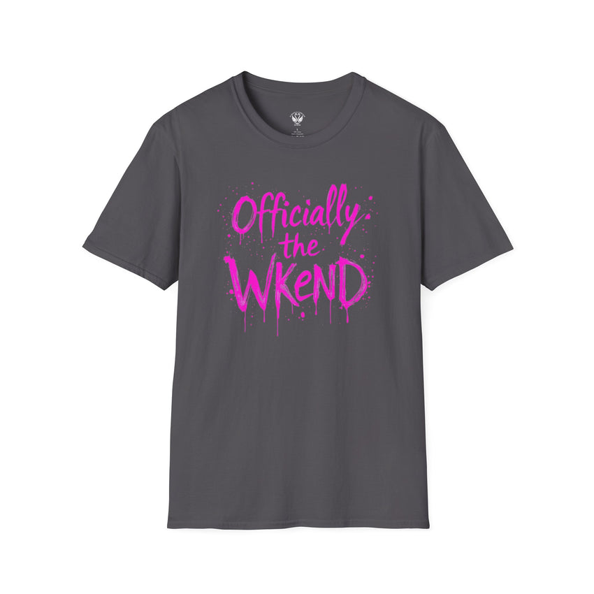 Officially the Wkend Unisex T-Shirt, Weekend Shirt, Fun Graphic Tee, Casual Summer Wear, Gift for Friends, Relaxed Style