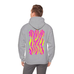 Vibrant Heart Print Hoodie - Funky Sweatshirt for Cozy Days, Perfect for Gifts, Casual Wear, Festivals, and Everyday Comfort