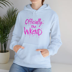 Officially the Wkend Hooded Sweatshirt, Unisex Weekend Sweatshirt, Cozy Hoodie for Relaxation, Ideal for Casual Outings, Perfect Gift [...]