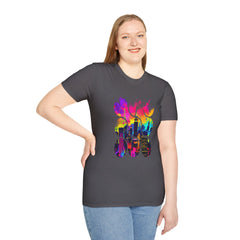 Vibrant Abstract Art T-Shirt | Unisex Graphic Tee, Casual Wear, Birthday Gift, Art Lovers Gift, Unique Fashion Statement