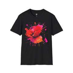 Vibrant Poppy Unisex T-Shirt, Colorful Art Tee, Summer Fashion, Gift for Nature Lovers, Casual Wear, Statement Piece