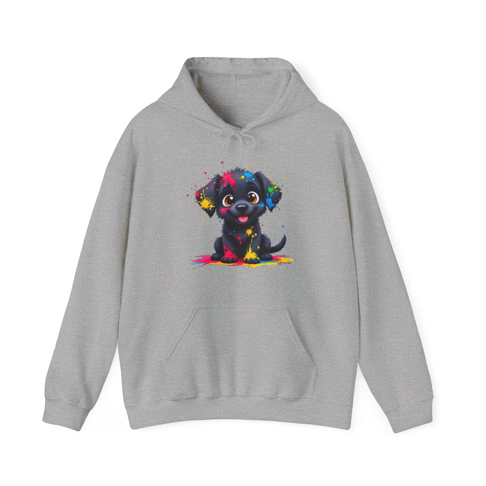 Colorful Puppy Sweatshirt - Cozy Pet Lover Hoodie, Gift for Dog Owners, Birthday Present, Dog-Themed Apparel, Animal Lover Fashion