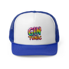 Colorful "Gin is My Tonic" Trucker Cap - Fun Party Accessory