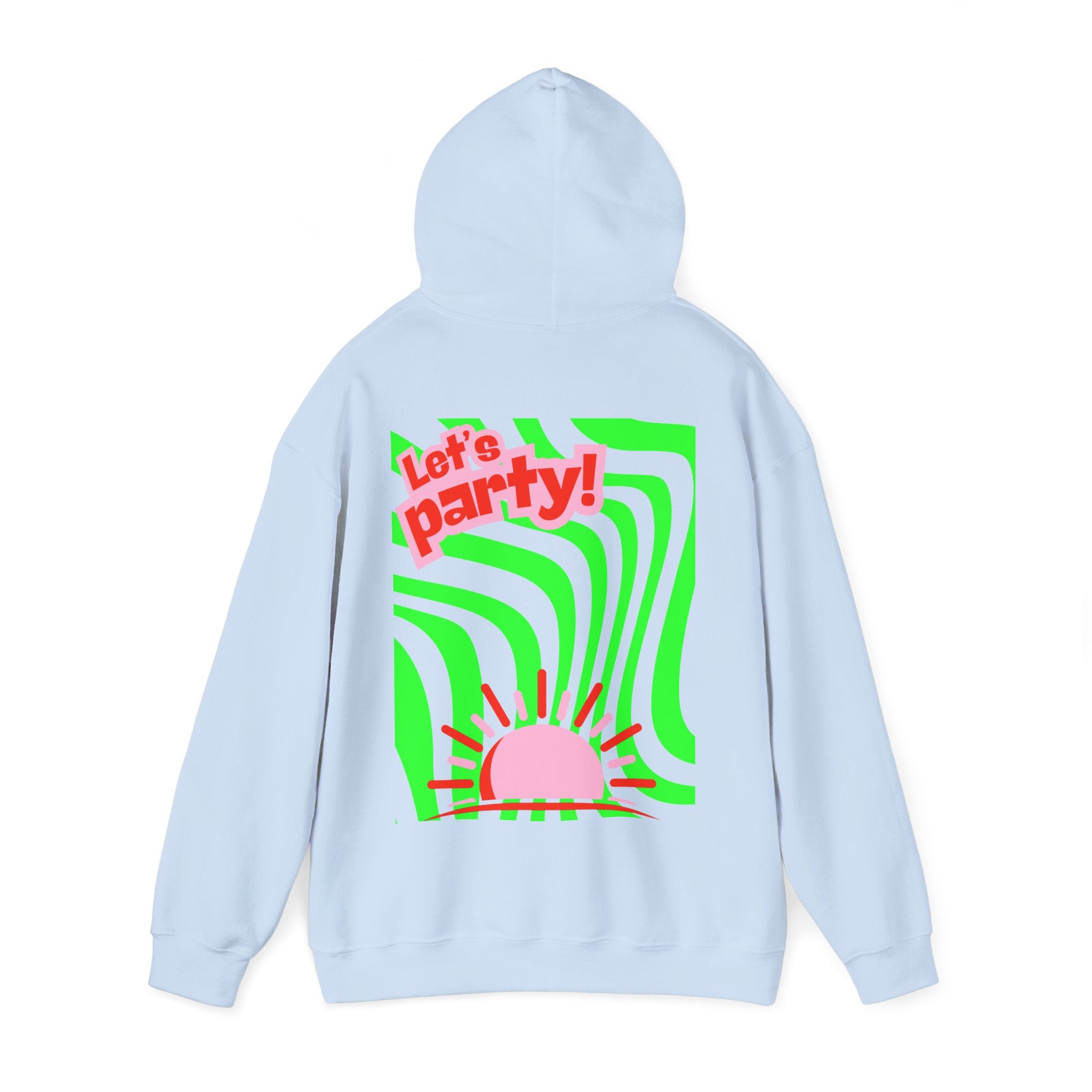 Colorful Party-Themed Hooded Sweatshirt – Perfect for Celebrations, Casual Wear, Gifts, Festivals, Unisex Style