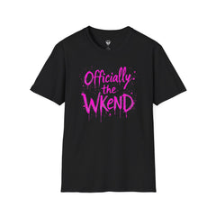 Officially the Wkend Unisex T-Shirt, Weekend Shirt, Fun Graphic Tee, Casual Summer Wear, Gift for Friends, Relaxed Style
