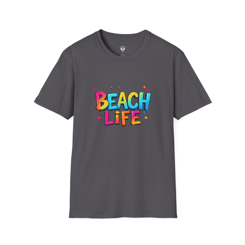 Beach Life Unisex Softstyle T-Shirt, Summer Vibes, Casual Wear, Beach Vacation, Gift for Beach Lovers