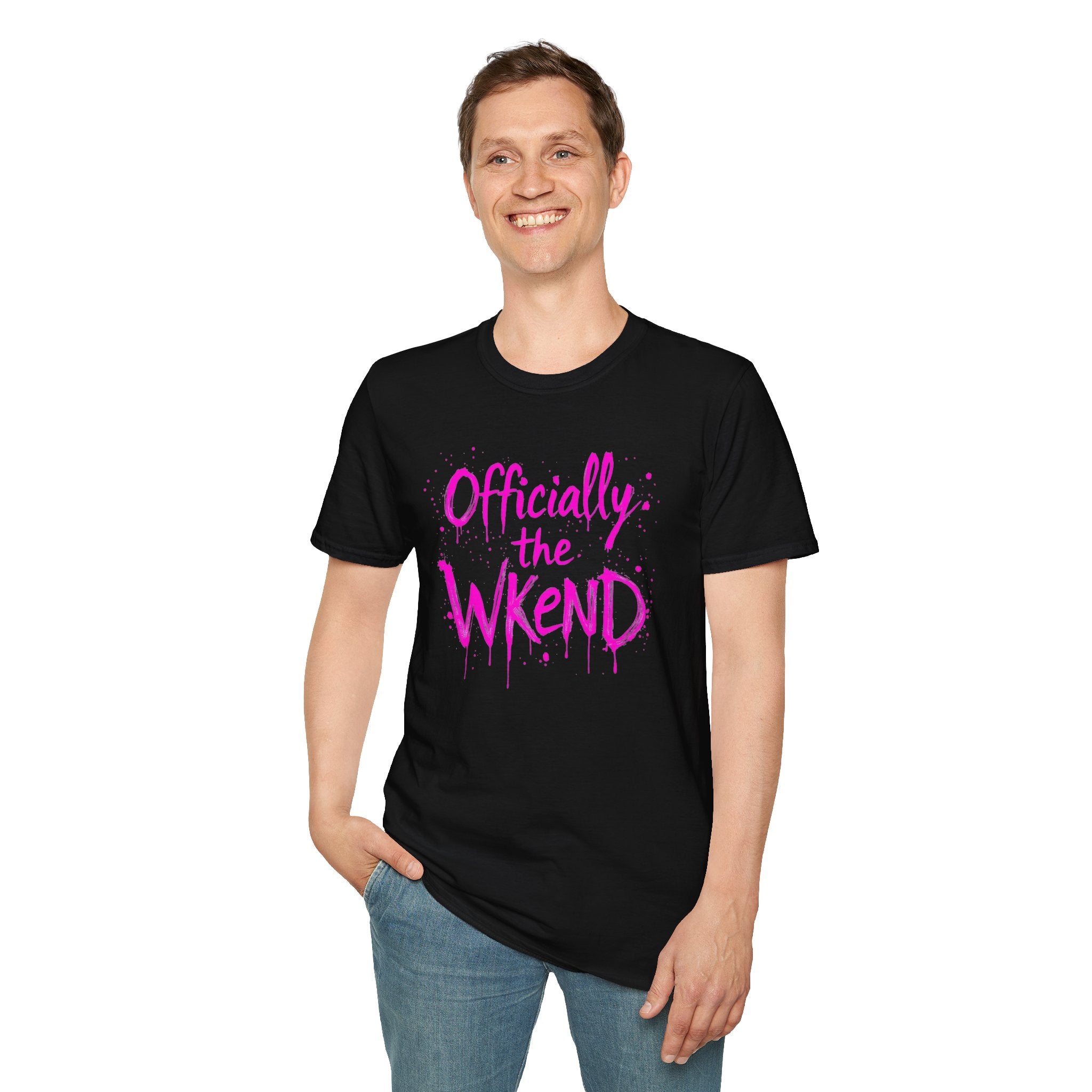 Officially the Wkend Unisex T-Shirt, Weekend Shirt, Fun Graphic Tee, Casual Summer Wear, Gift for Friends, Relaxed Style