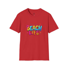Beach Life Unisex Softstyle T-Shirt, Summer Vibes, Casual Wear, Beach Vacation, Gift for Beach Lovers