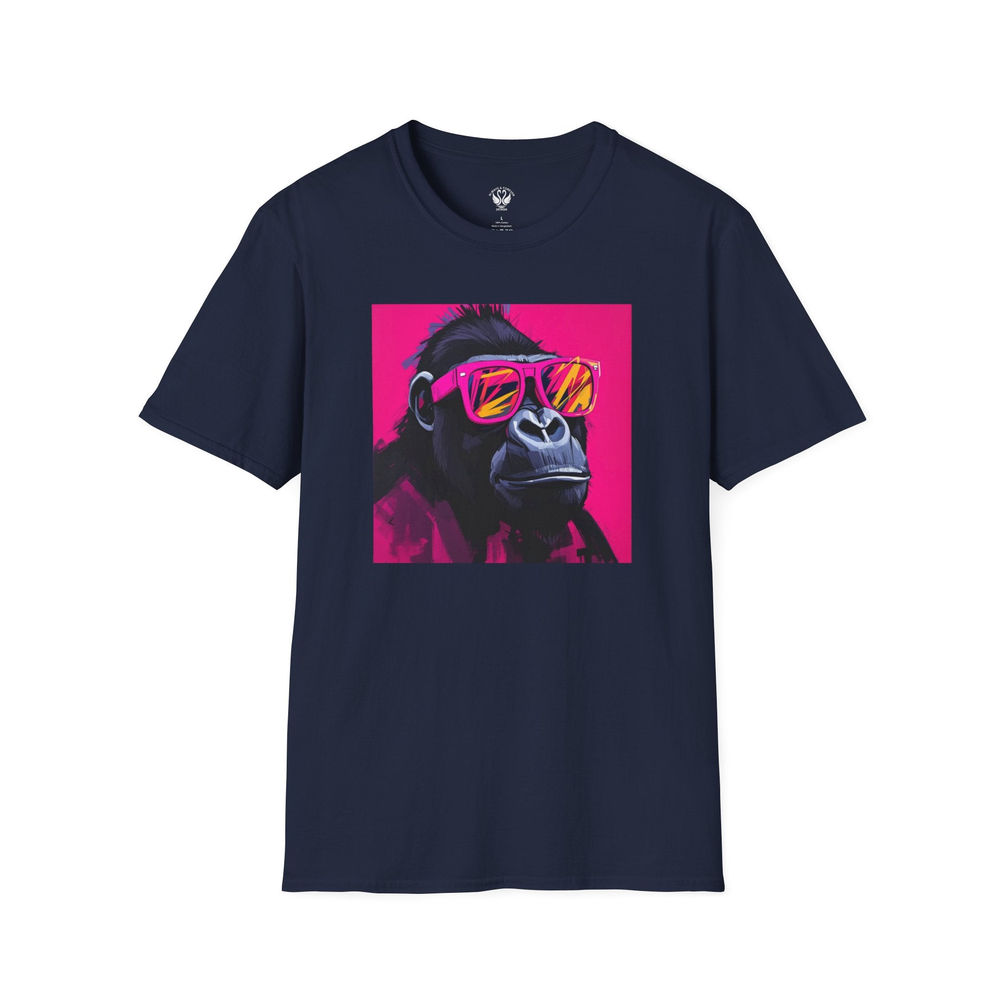 Retro Gorilla Graphic T-Shirt, Fun Animal Tee, Unisex Casual Wear, Birthday Gift, Summer Styles, Festival Fashion