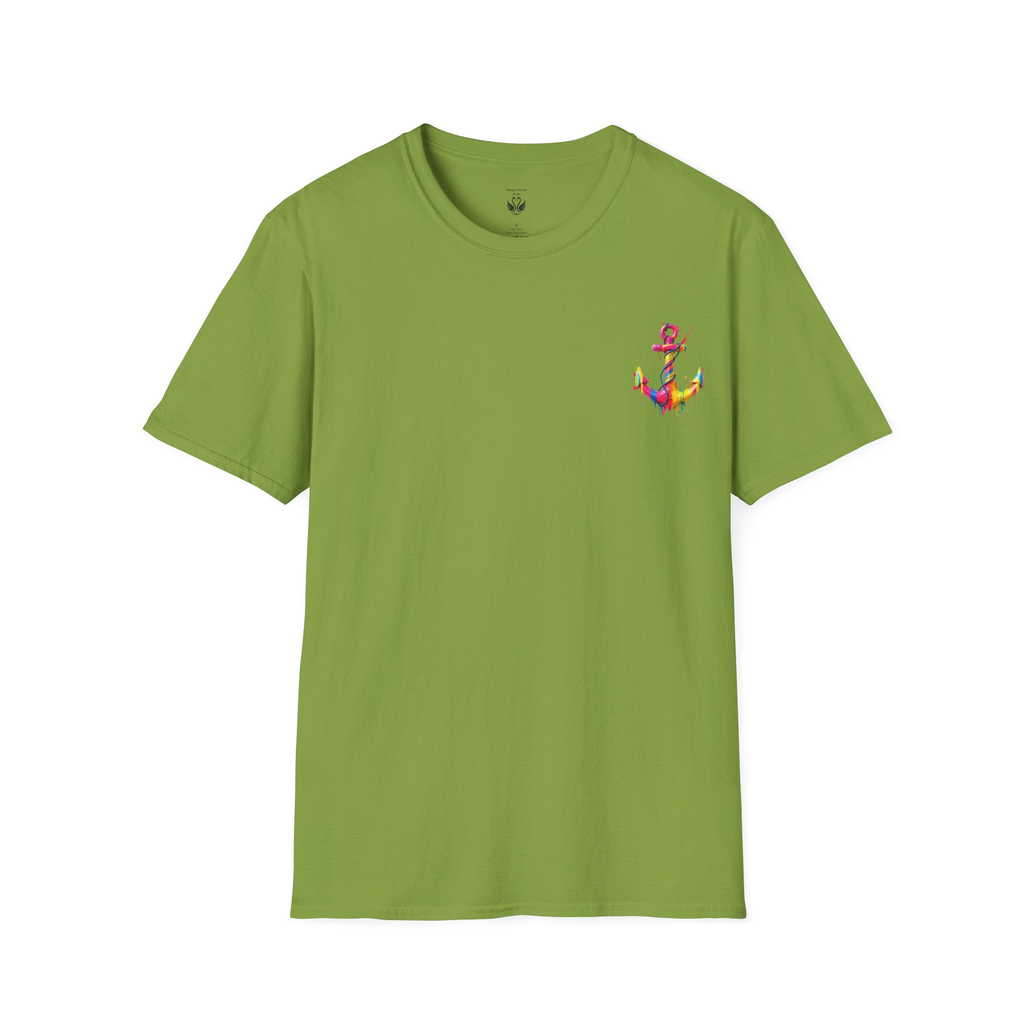 Colorful Anchor Design Unisex T-Shirt, Casual Tee, Nautical Gift, Beachwear, Summer Fashion, Gift for Sailors