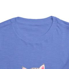 Cute Cat Toddler Tee - Whimsical Graphic Short Sleeve Shirt for Kids