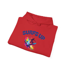Surf's Up Unisex Heavy Blend Hooded Sweatshirt - Vibrant Beachwear for Surfers