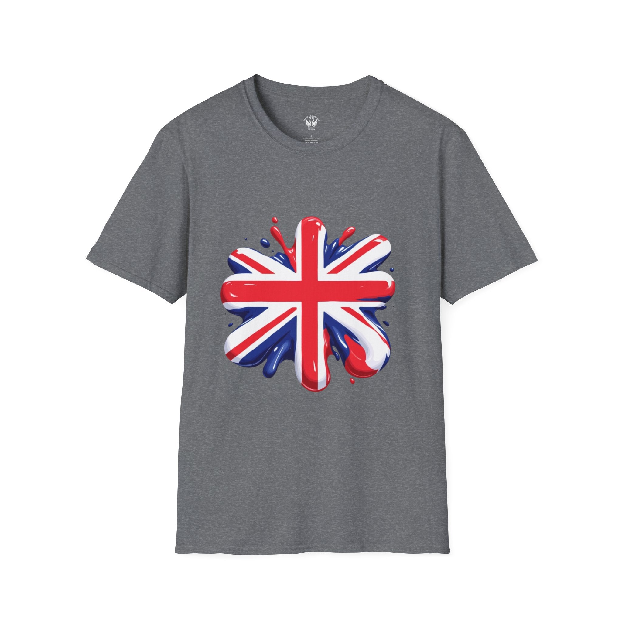 Union Jack Splash T-Shirt, UK Pride Shirt, Travel Souvenir Tee, Cultural Heritage Fashion, Gift for England Fans