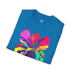 Vibrant Tropical T-Shirt, Beachwear, Summer Apparel, Casual Outfit, Gift for Friends, Festival Fashion