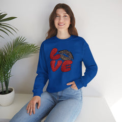 Love Graphic Sweatshirt, Cozy Crewneck for Couples, Valentine's Day Gift, Trendy Casual Wear, Fashionable Lounge Top