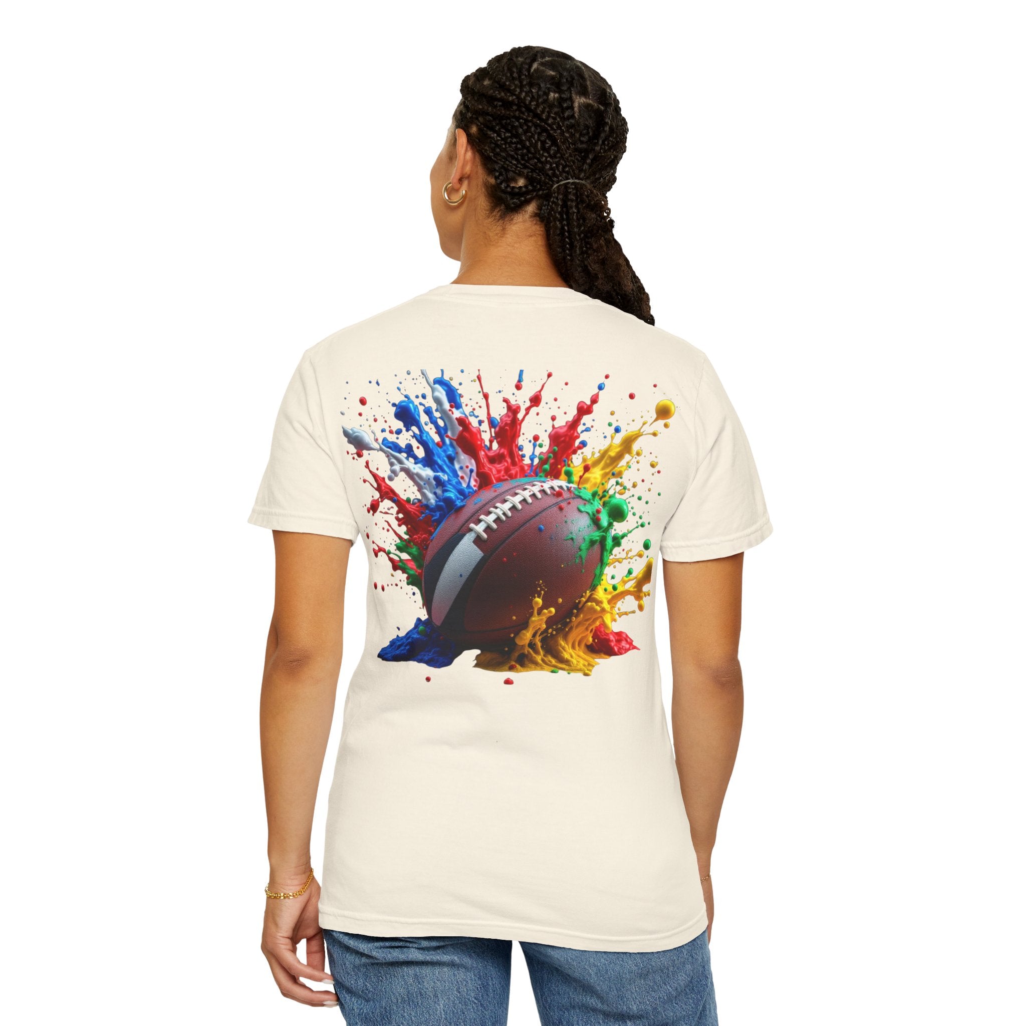 Rugby Ball Graphic T-Shirt, Unisex Vintage Tee, Perfect for Festivals, Beach Days, and Casual Wear, Gift for Sun Lovers