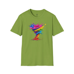 Vibrant Splash Art Tee, Colorful Unisex T-Shirt, Fun Graphic Tee, Summer Festival Top, Gift for Art Lovers, Casual Everyday Wear