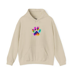 Colourful Paw Print Hoodie for Animal Lovers