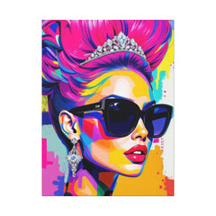 Vibrant Canvas Art Wraps - Colorful Pop Art Portrait