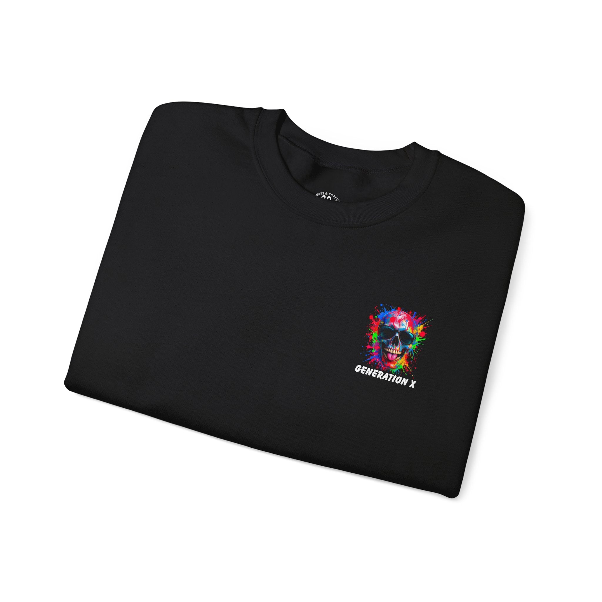 Vibrant Skull Sweatshirt - Unisex Crewneck, Colorful Graphic, Perfect for Casual Wear, Gifts for Friends, Halloween & Parties