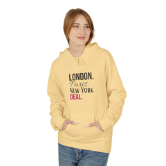 Stylish Travel Cities Hoodie - London, Paris, New York Design, Cozy Unisex Sweatshirt, Travel Lover Gift, Trendy Fashion